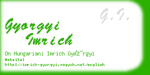 gyorgyi imrich business card